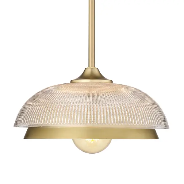 Golden Lighting Crawford 1-Light Pendant in Brushed Champagne Brass - Image 1