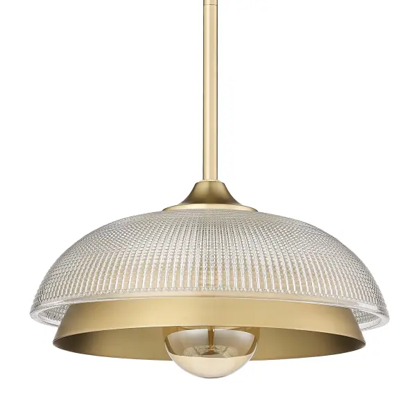 Golden Lighting Crawford 1-Light Pendant in Brushed Champagne Brass - Image 3
