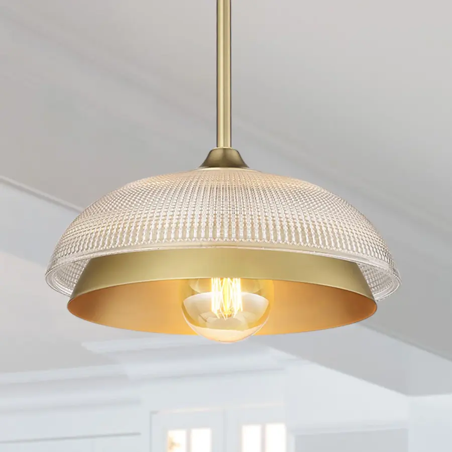 Golden Lighting Crawford 1-Light Pendant in Brushed Champagne Brass - Image 6