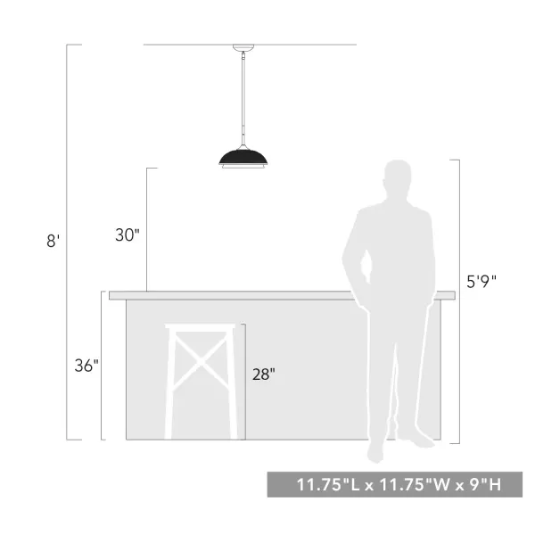 Golden Lighting Crawford 1-Light Pendant in Brushed Champagne Brass - Image 7