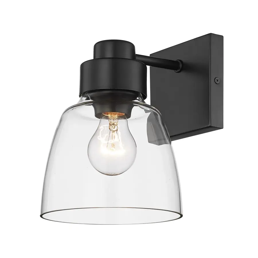 Golden Lighting Remy 1-Light Wall Sconce in Matte Black - Image 1