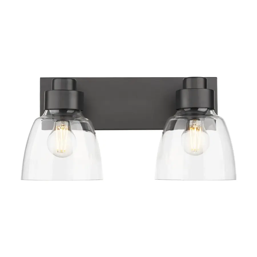 Golden Lighting Remy 2-Light Vanity in Matte Black - Image 3