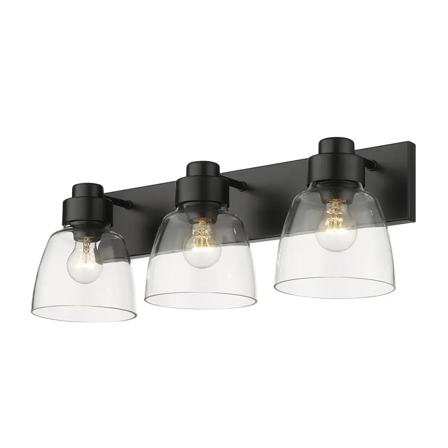 Golden Lighting Remy 3-Light Vanity in Matte Black - Image 1