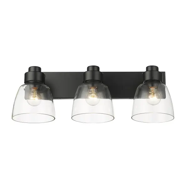 Golden Lighting Remy 3-Light Vanity in Matte Black - Image 3