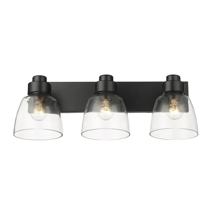Golden Lighting Remy 3-Light Vanity in Matte Black - Image 3