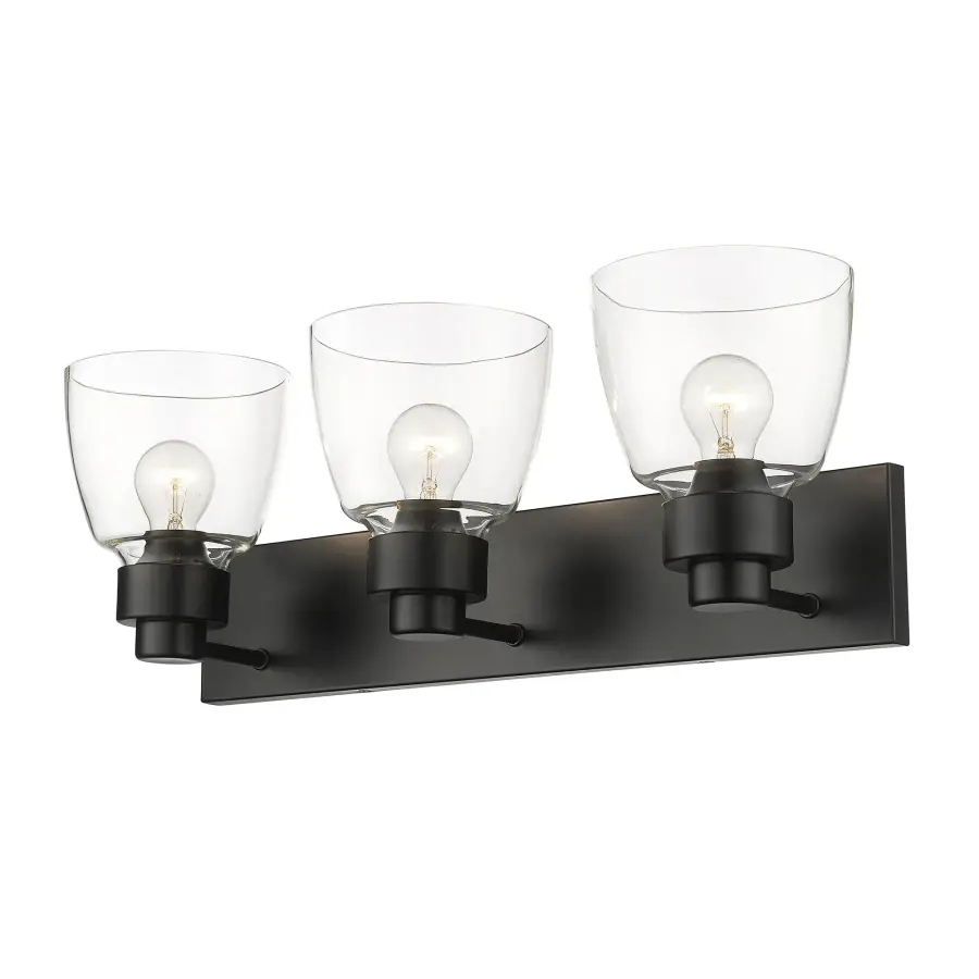 Golden Lighting Remy 3-Light Vanity in Matte Black - Image 4