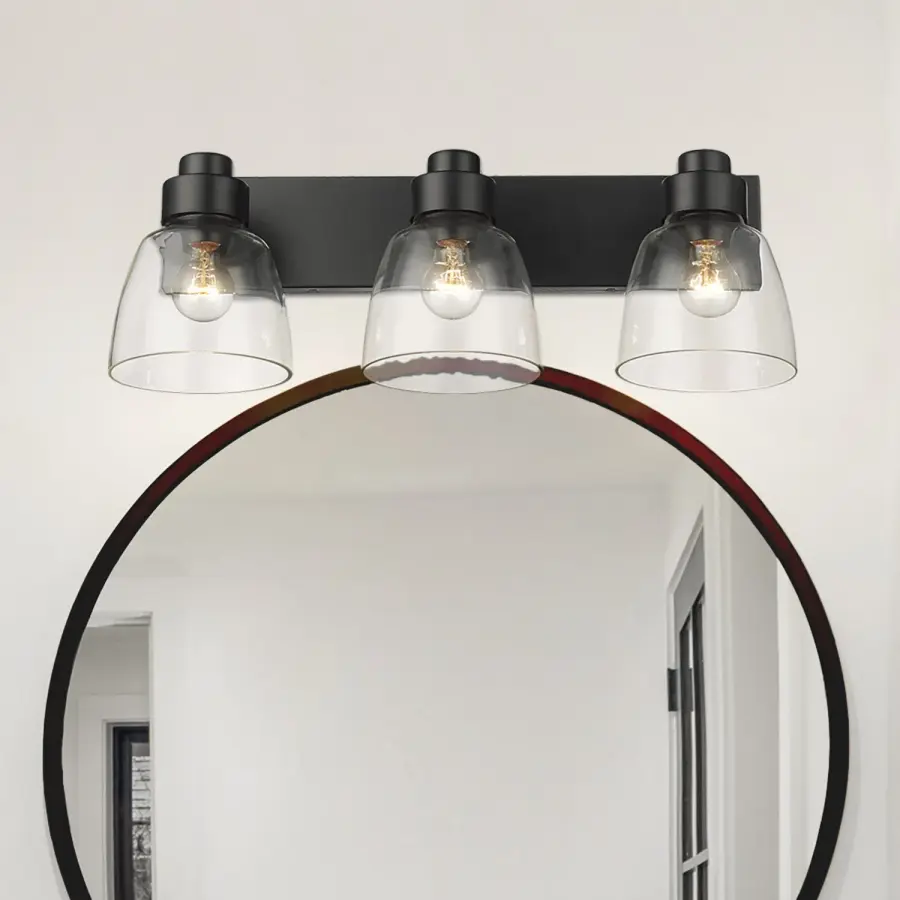 Golden Lighting Remy 3-Light Vanity in Matte Black - Image 6