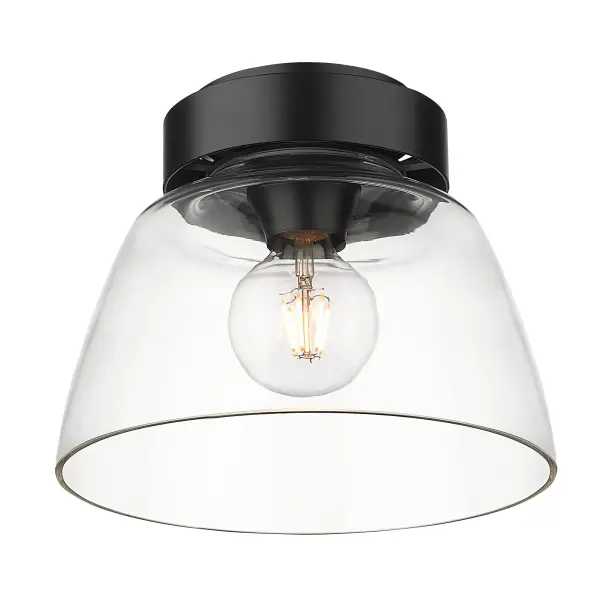 Golden Lighting Remy 1-Light Flush Mount in Matte Black - Image 3