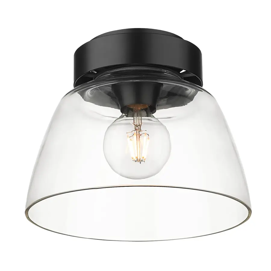 Golden Lighting Remy 1-Light Flush Mount in Matte Black - Image 3