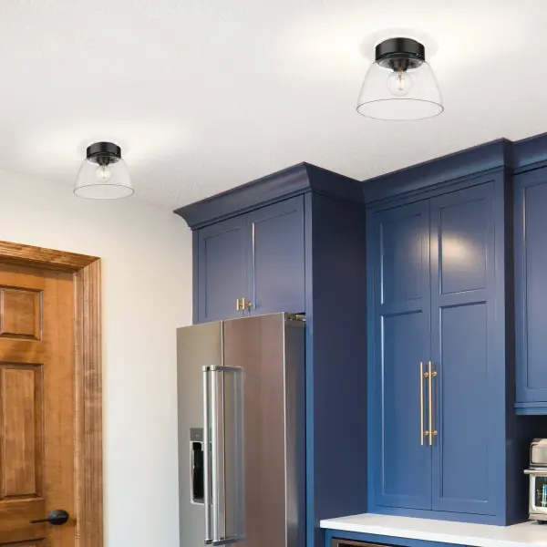 Golden Lighting Remy 1-Light Flush Mount in Matte Black - Image 4