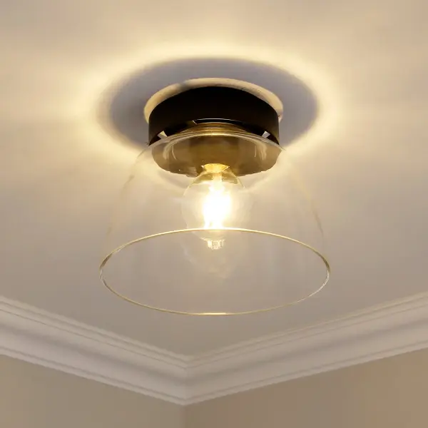 Golden Lighting Remy 1-Light Flush Mount in Matte Black - Image 6