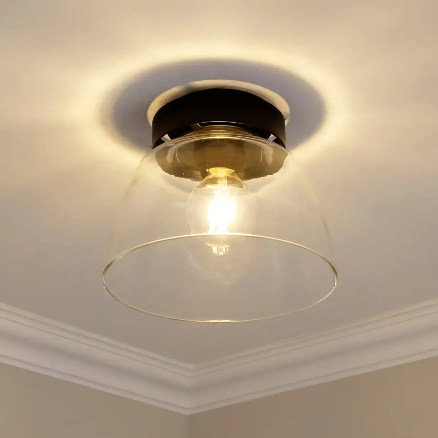 Golden Lighting Remy 1-Light Flush Mount in Matte Black - Image 6