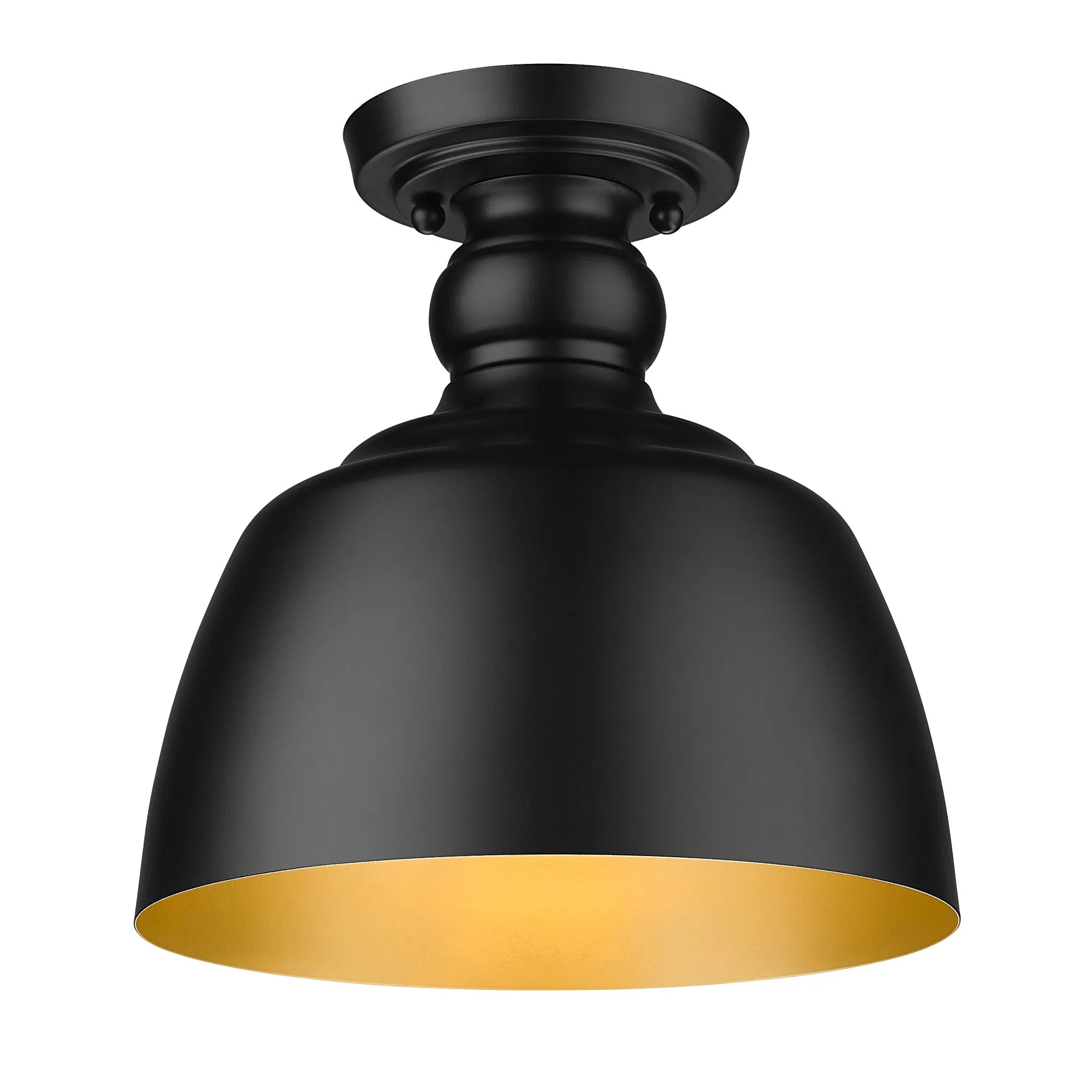 Holmes One Light Flush Mount in Matte Black