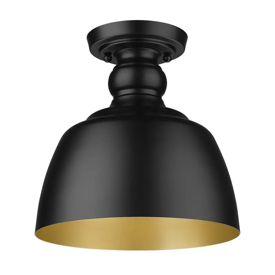 Holmes One Light Flush Mount in Matte Black - Image 2