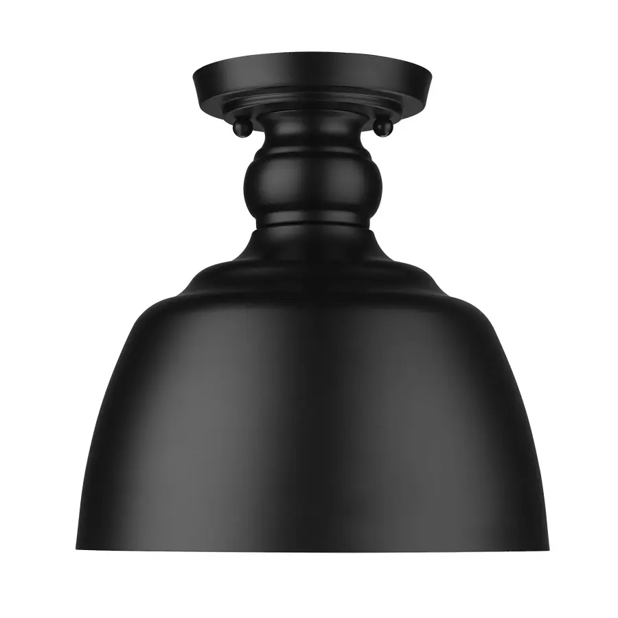 Holmes One Light Flush Mount in Matte Black - Image 3