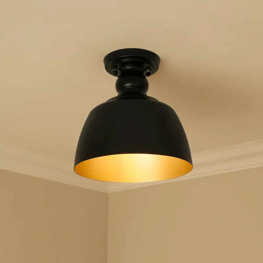 Holmes One Light Flush Mount in Matte Black - Image 5