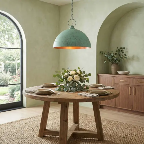 Lincoln One Light Pendant in Green Patina - Image 6