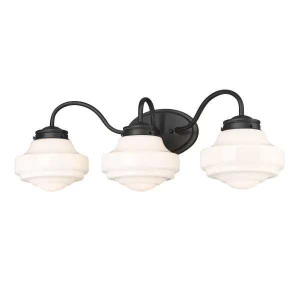 Golden Lighting Ingalls 3-Light Vanity in Matte Black - Image 1