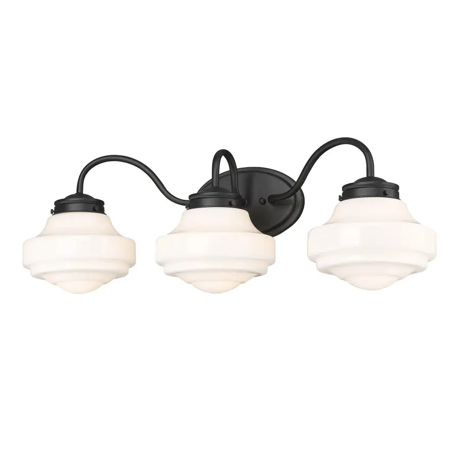 Golden Lighting Ingalls 3-Light Vanity in Matte Black - Image 1