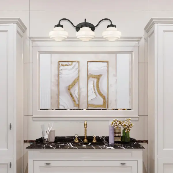 Golden Lighting Ingalls 3-Light Vanity in Matte Black - Image 2