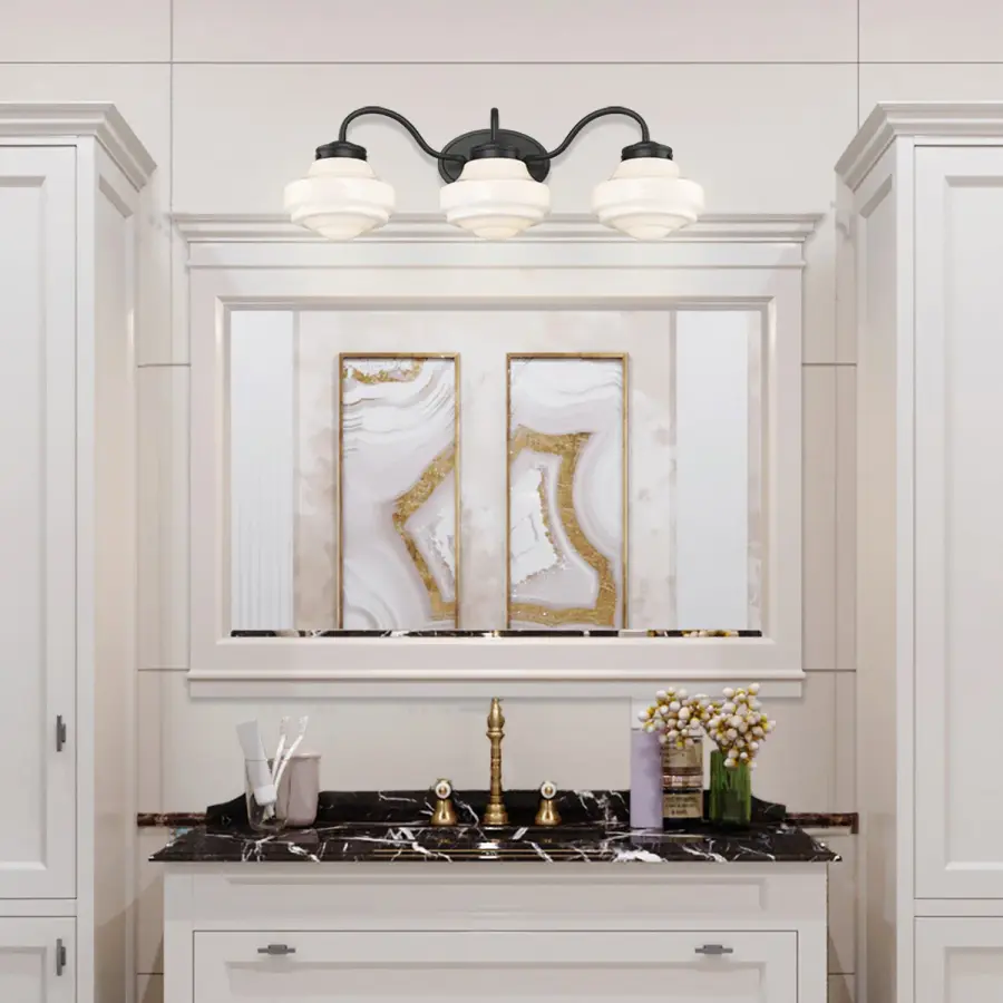 Golden Lighting Ingalls 3-Light Vanity in Matte Black - Image 2