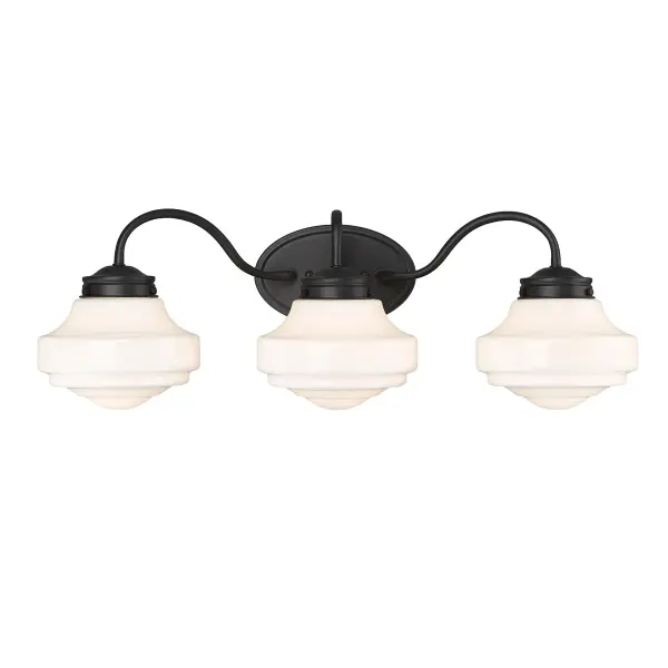 Golden Lighting Ingalls 3-Light Vanity in Matte Black - Image 3