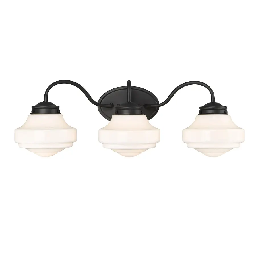 Golden Lighting Ingalls 3-Light Vanity in Matte Black - Image 3
