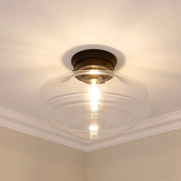 Golden Lighting Ingalls 1-Light Semi-Flush Mount in Matte Black - Image 3