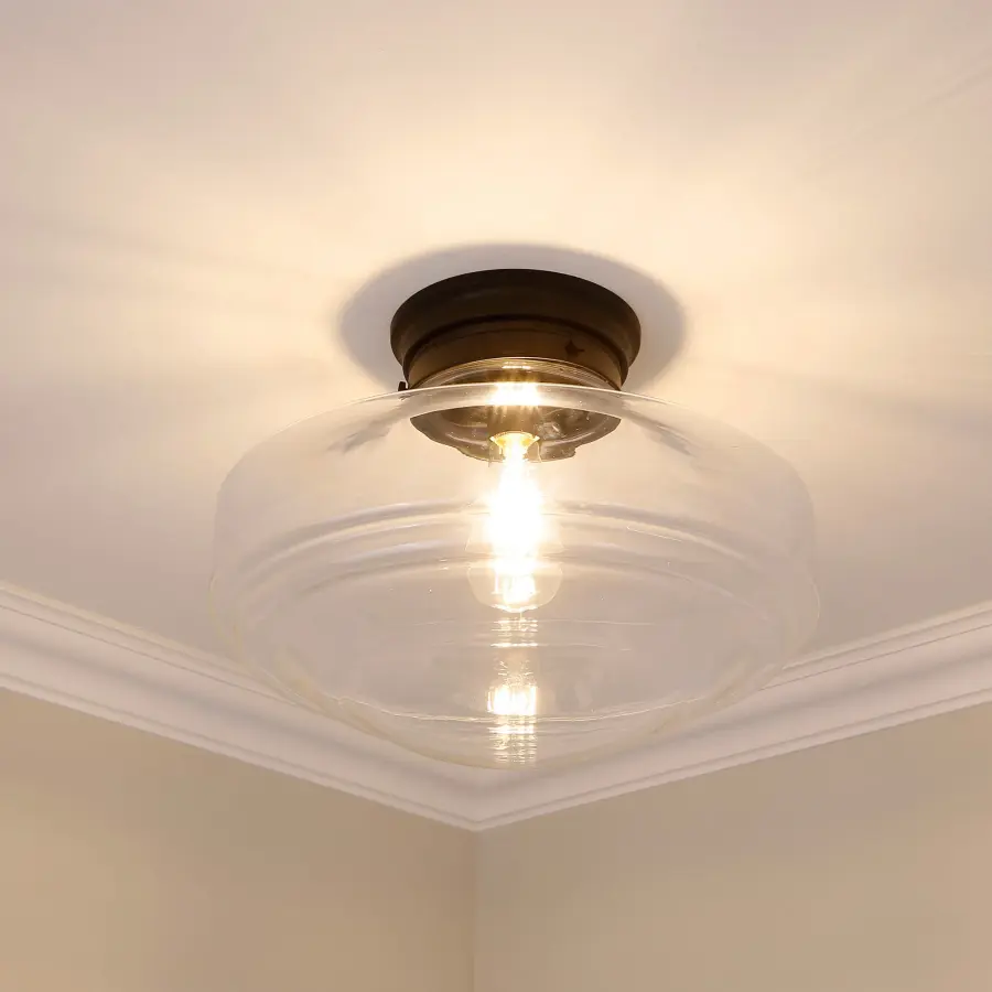Golden Lighting Ingalls 1-Light Semi-Flush Mount in Matte Black - Image 3