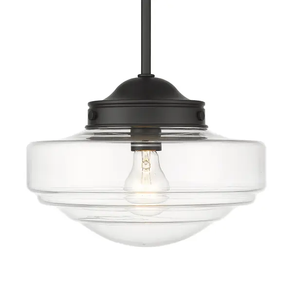 Golden Lighting Ingalls 1-Light Pendant in Matte Black - Image 1