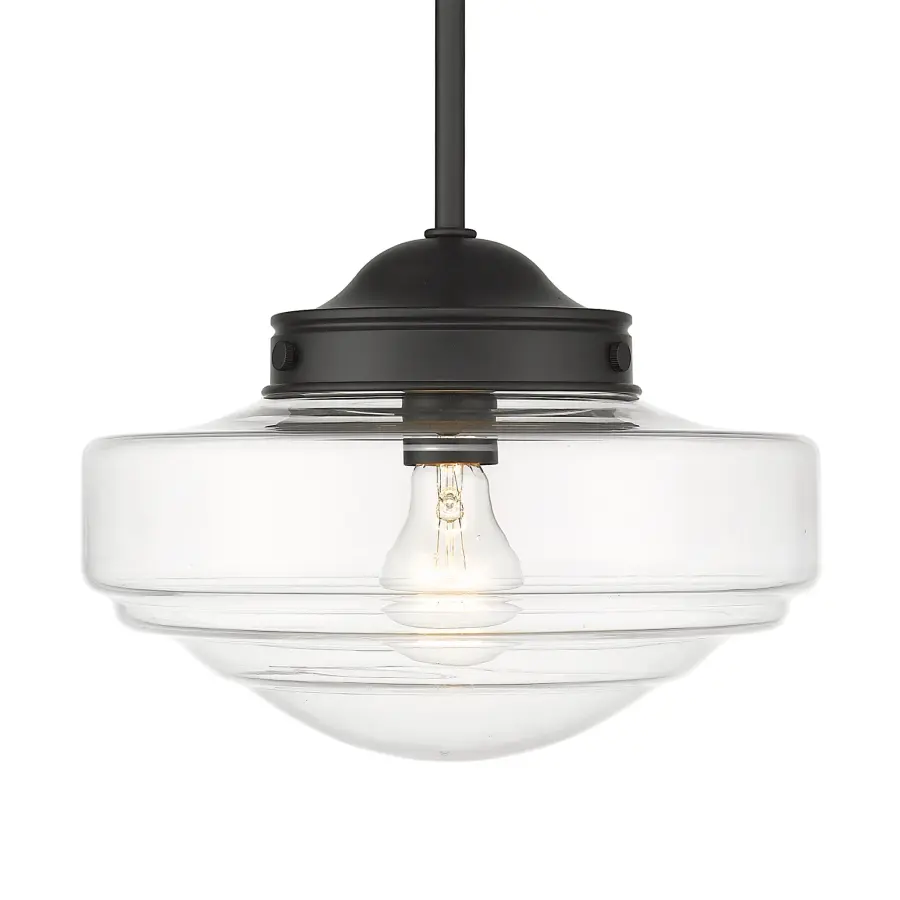 Golden Lighting Ingalls 1-Light Pendant in Matte Black - Image 1