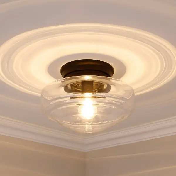 Golden Lighting Ingalls 1-Light Semi-Flush Mount in Matte Black - Image 3