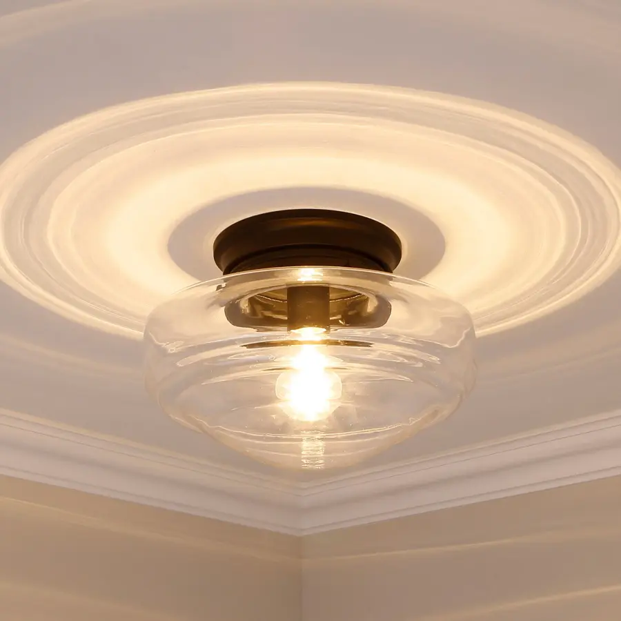 Golden Lighting Ingalls 1-Light Semi-Flush Mount in Matte Black - Image 3
