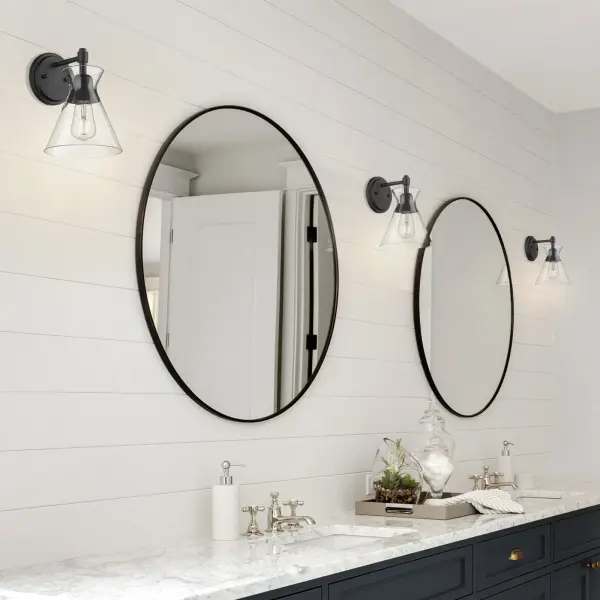 Golden Lighting Malta 1-Light Wall Sconce in Matte Black - Image 2