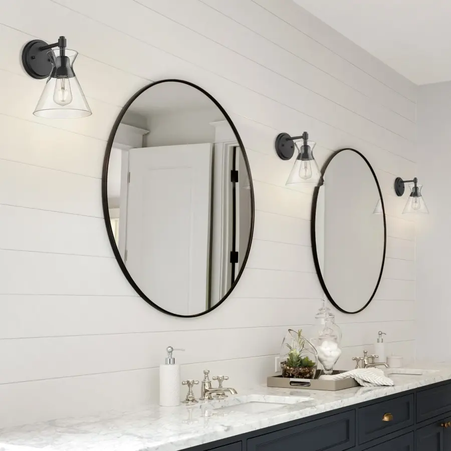 Golden Lighting Malta 1-Light Wall Sconce in Matte Black - Image 2