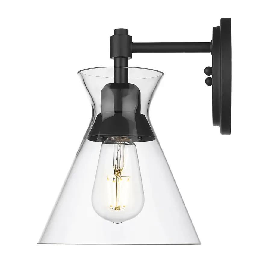 Golden Lighting Malta 1-Light Wall Sconce in Matte Black - Image 3