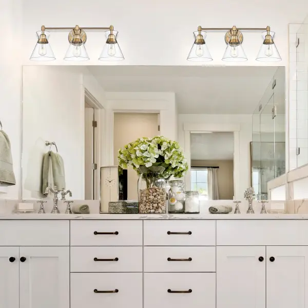 Golden Lighting Malta 3-Light Vanity in Brushed Champagne Brass - Image 2