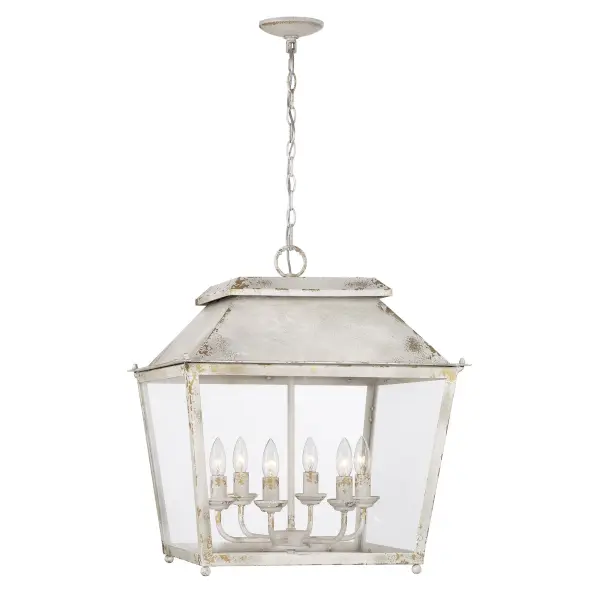 Golden Lighting Abingdon 6-Light Pendant in Antique Ivory - Image 3