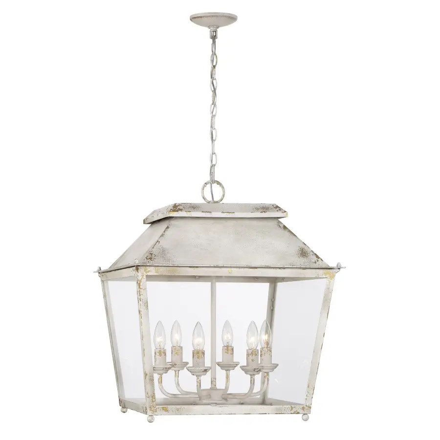 Golden Lighting Abingdon 6-Light Pendant in Antique Ivory - Image 3