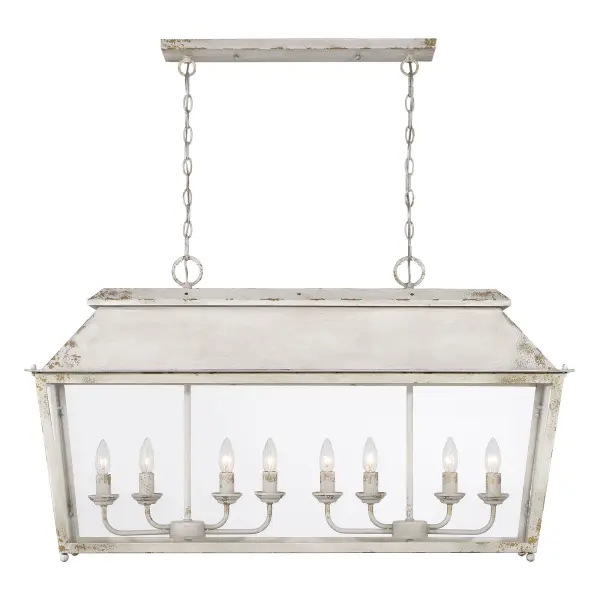 Golden Lighting Abingdon 8-Light Island Light in Antique Ivory - Image 1