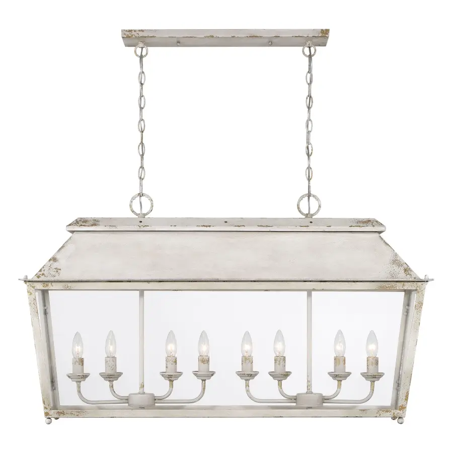 Golden Lighting Abingdon 8-Light Island Light in Antique Ivory - Image 1