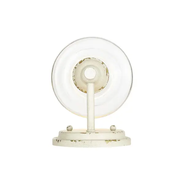 The Keating wall sconce combines vintage farmhouse charm with artisanal craftsmanship. Its antique ivory finish and hammered water glass shade create a warm, romantic ambiance perfect for traditional and shabby chic interiors. - alternate view