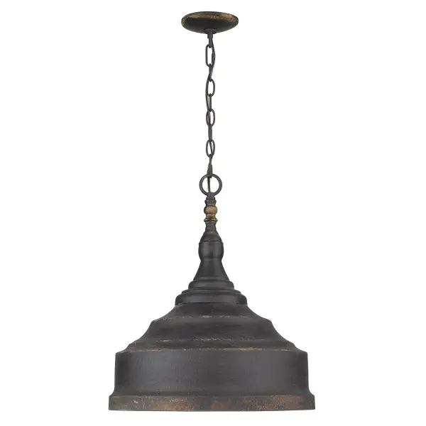 Keating Three Light Pendant in Antique Black Iron - Image 2