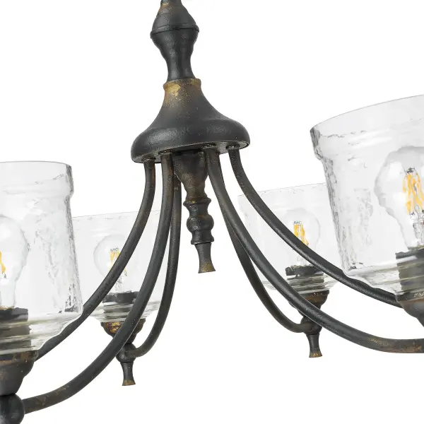 Golden Lighting Keating 6-Light Chandelier in Antique Black Iron - Image 6