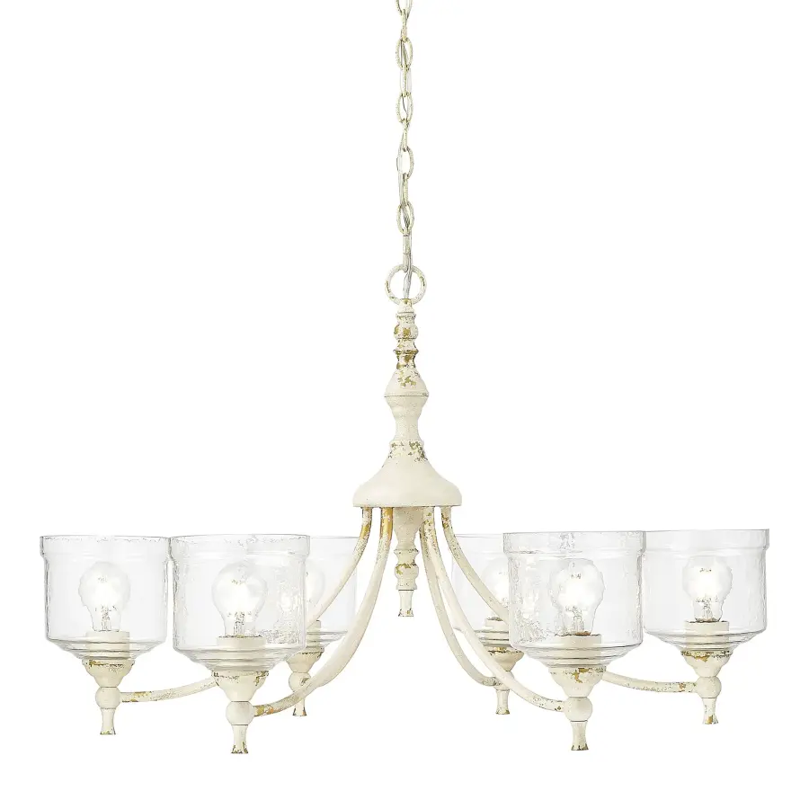 Golden Lighting Keating 6-Light Chandelier in Antique Ivory - Image 1