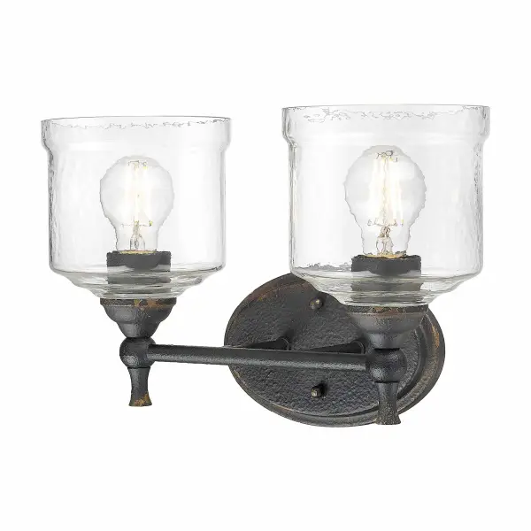 Rustic Elegance Meets Practical Bathroom Lighting - Image 1