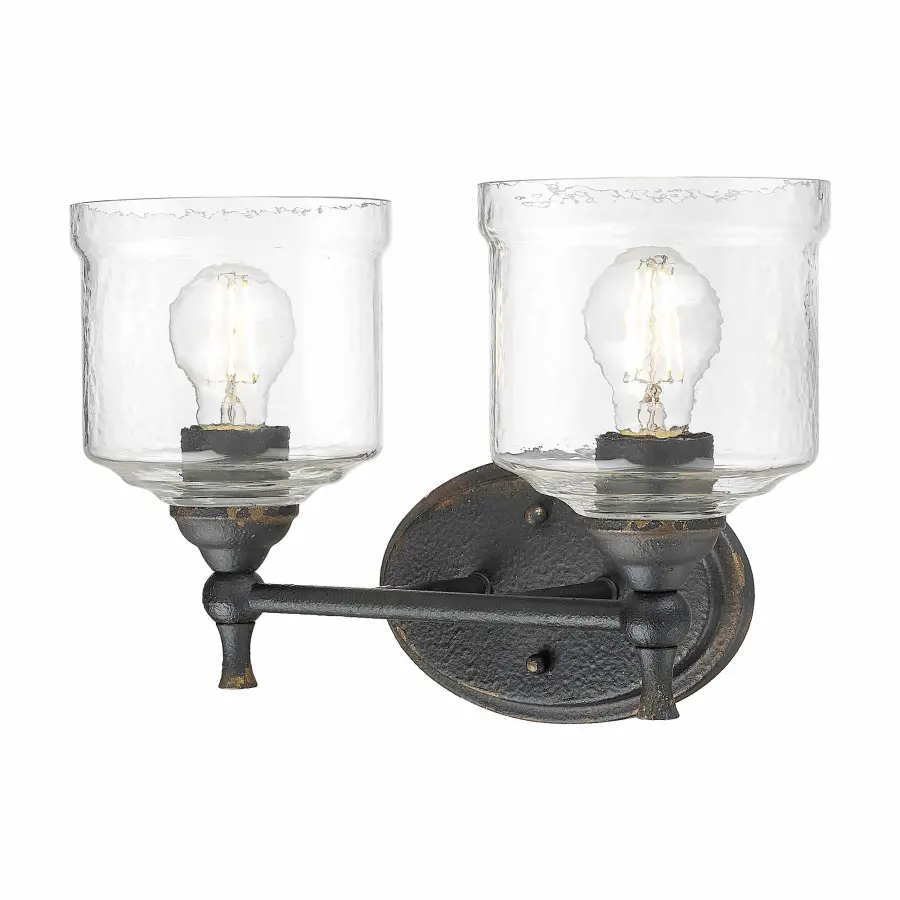 Rustic Elegance Meets Practical Bathroom Lighting - Image 1