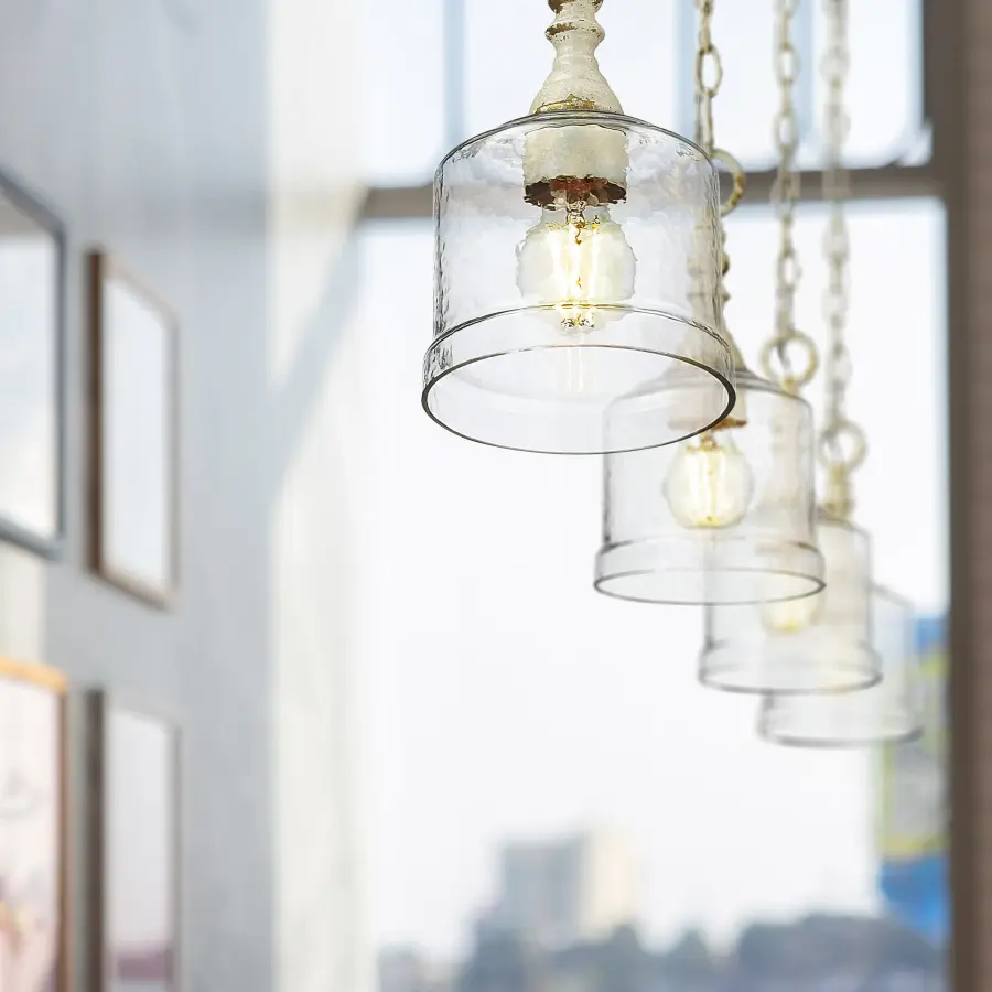 Elegant Mini Pendant with Artisan Glass and Timeless Farmhouse Appeal - Image 2