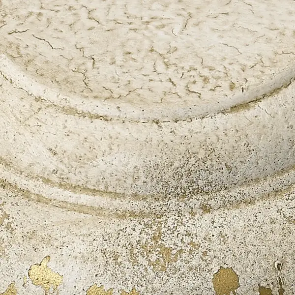 The Keating semi-flush mount delivers authentic farmhouse style with its distinctive cracked texture and weathered Antique Ivory finish. Perfect for adding vintage character to kitchens, bedrooms, and entryways. - alternate view