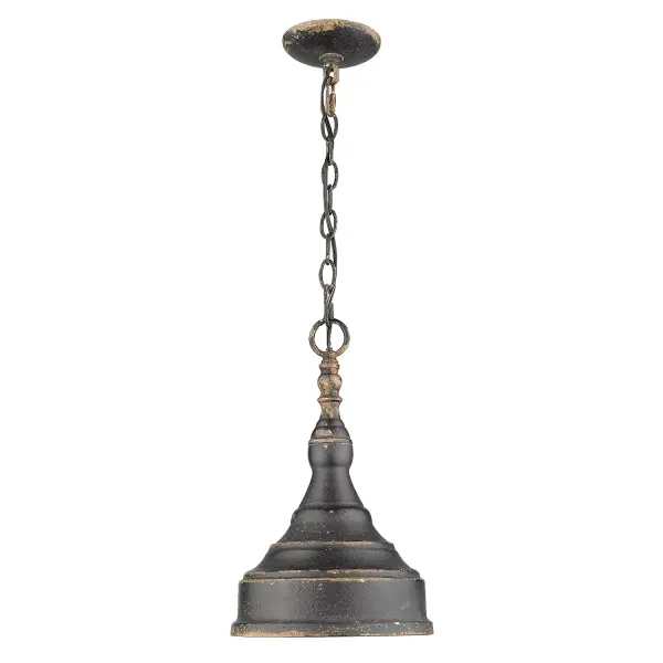 Keating One Light Mini Pendant in Antique Black Iron - Image 2